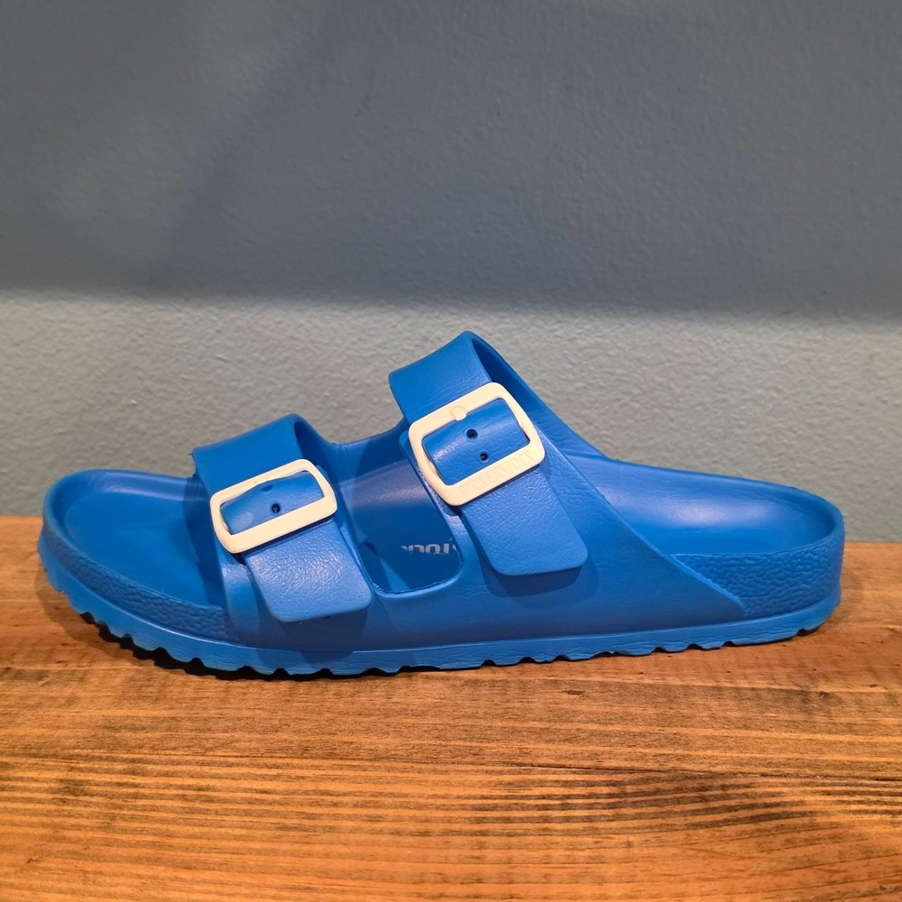 Birkenstock Mens Arizona EVA Sandals Blue Waterproof Slides Size 8 41 - Picture 11 of 12
